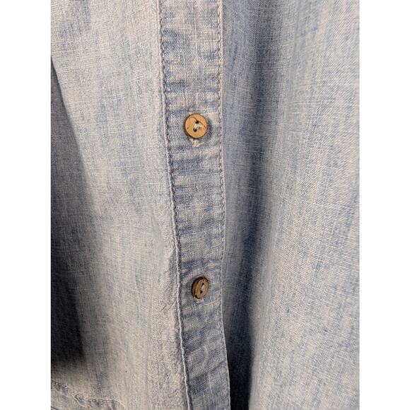 Xirena Dusty Blue Beau Button Front Shirt M - Picture 7 of 13